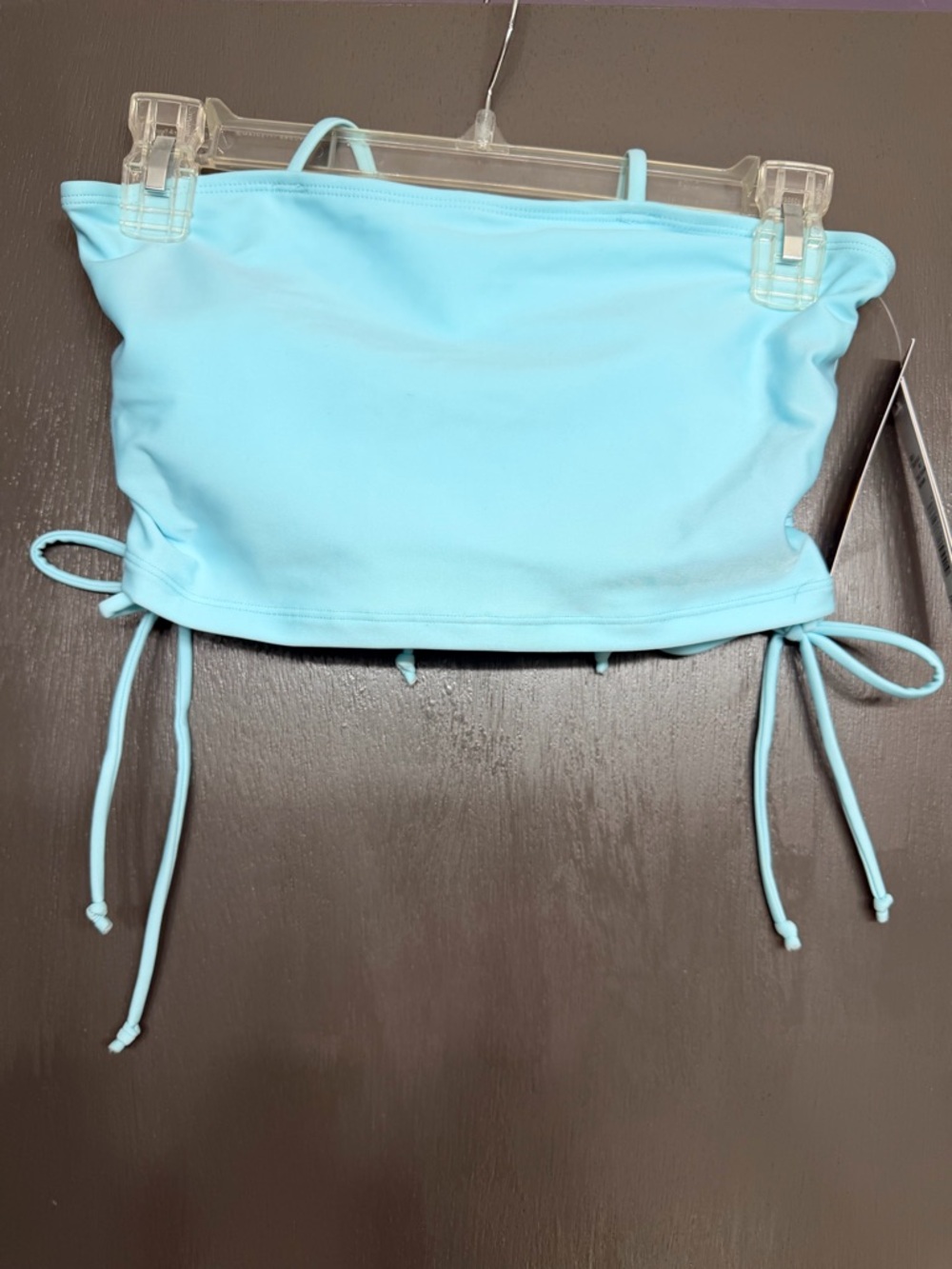 Tahari Light Aqua 3 piece swimsuit set with Tie Sides